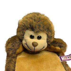 KUSCHELWUSCHEL Plush Monkey Hand Puppet 14" German Made In Germany Soft Furry